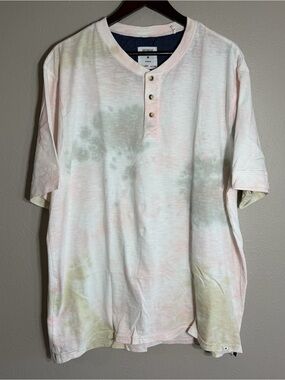 [Used/Like New] Tie-Dye Henley Shirt // Men Size XL